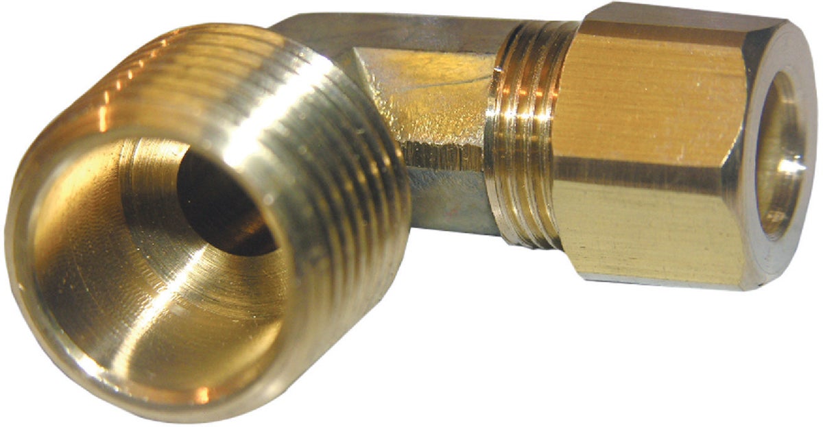 Lasco 3/8 In. C x 1/4 In. MPT 90 Deg. Compression Brass Elbow (1/4