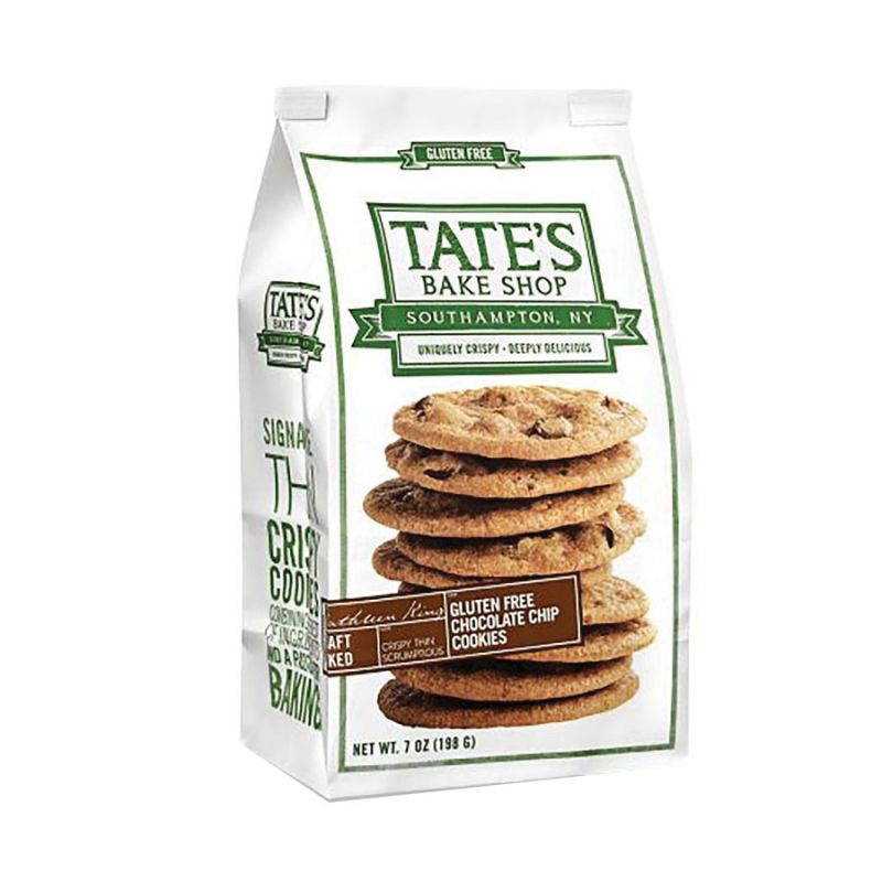 Tate&#039;s Bake Shop 1001088 Gluten-Free Cookies, Chocolate Chip, 7 oz, Bag