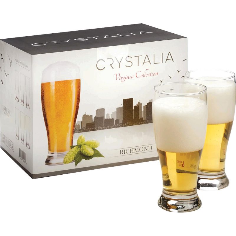 Crystalia Toledo Beer Glasses, Set of 6
