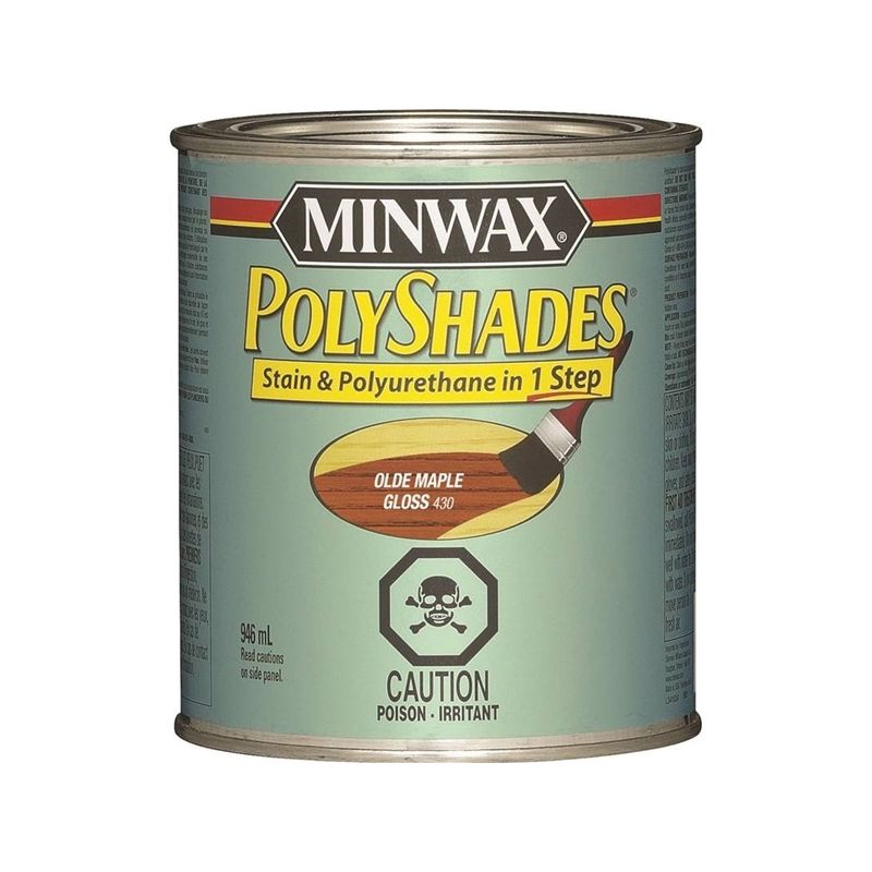 Minwax PolyShades 343034444 Polyurethane, Satin, Liquid, Olde Maple, 946 mL Olde Maple