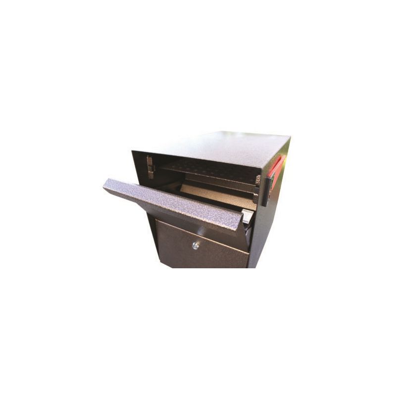 Mail Boss Packagemaster Series 7208 Mailbox, Steel, Bronze, 11-1/4 in W, 21 in D, 13-3/4 in H