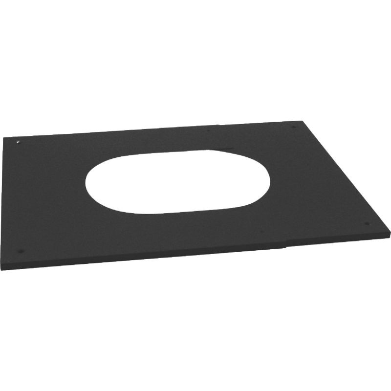 SELKIRK Sure-Temp Adjustable Pitched Ceiling Plate 6 In., Matte Black