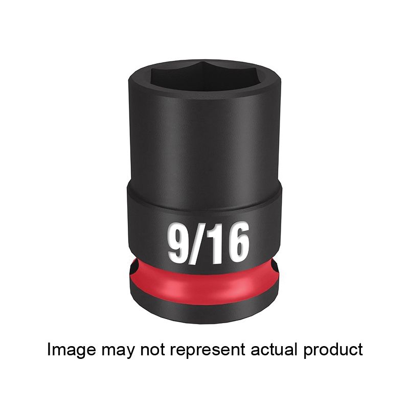 Milwaukee SHOCKWAVE Impact Duty Series 49-66-6109 Shallow Impact Socket, 11/16 in Socket, 3/8 in Drive, Square Drive
