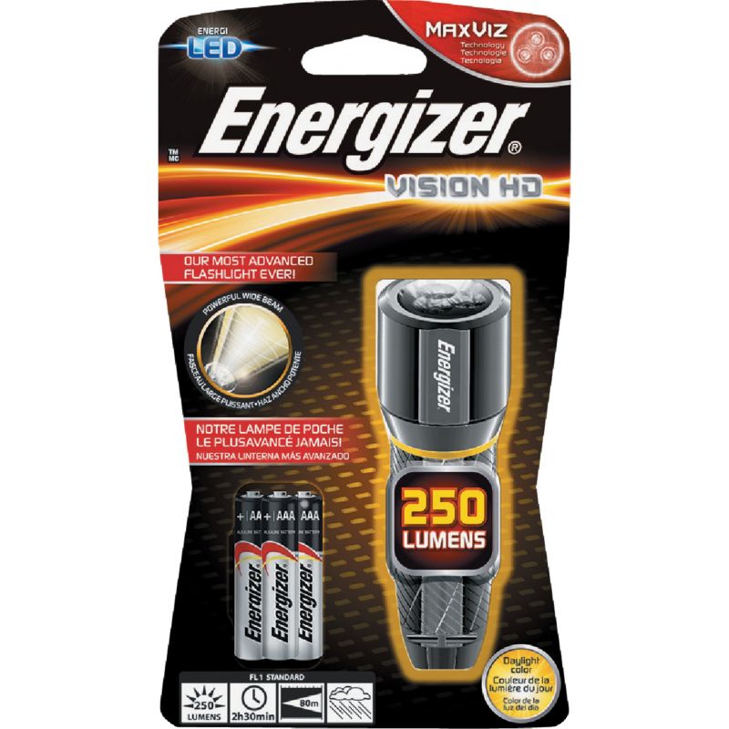 Energizer Vision HD LED Flashlight Silver