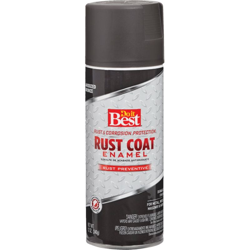 Do it Best Rust Coat Enamel Anti-Rust Spray Paint Anodized Bronze, 12 Oz.