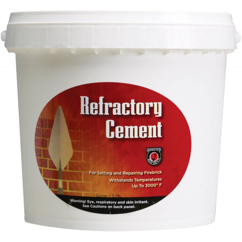 Meeco&#039;s Red Devil Refractory Furnace Cement Buff, 1 Gal.