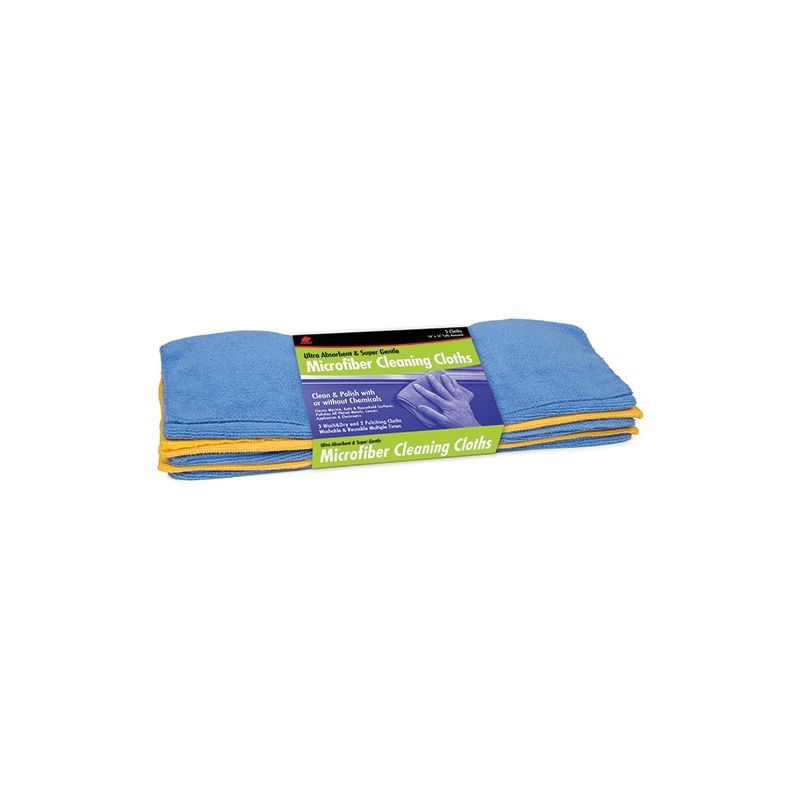 Buffalo 64000 Cleaning Cloth, 12 in L, 12 in W, Polyester/Polyamide, Blue Blue