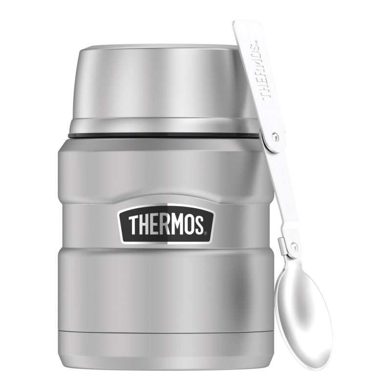 Thermos Stainless Steel 16oz 470ml NEW!!! Food Jar with Folding Spoon.