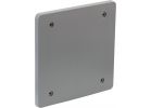 Bell Weatherproof Blank Outdoor Box Cover 2-Gang, Gray
