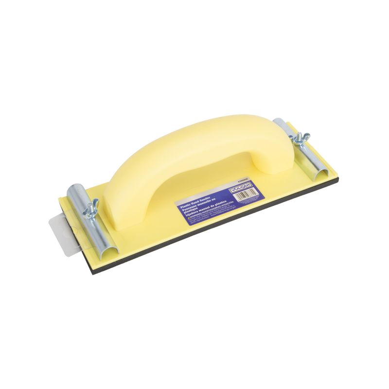 Vulcan 150133L Hand Sander with Clamp, 9.5 in L x 3.5 in W in Pad/Disc, Comfort Grip Handle Yellow