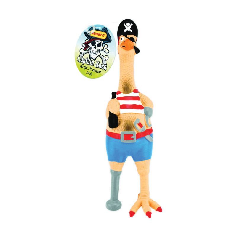Ruffin&#039;It 80528-1 Dog Toy, S, Captain Jack Chicken, Rubber S