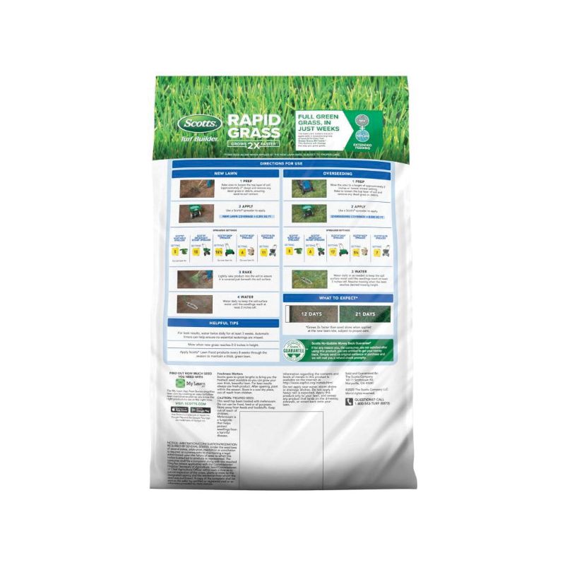Scotts 18216 Rapid Grass Seed Mix, 16 lb Bag Blue Green