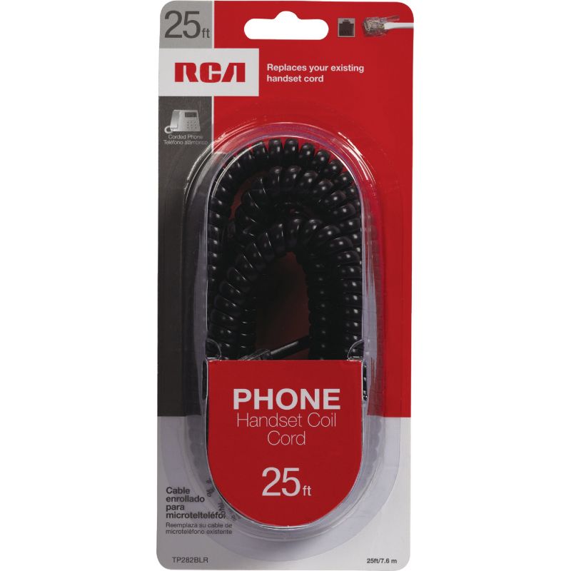 RCA Telephone Handset Coil Cord Black
