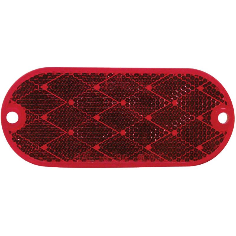 Peterson V480 Oblong Oval Reflector 1-7/8 In. W. X 4-3/8 In. H., Red