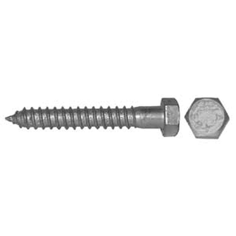 Reliable HLHDG Series HLHDG384CT Partial Thread Bolt, 3/8-7 Thread, 4 in OAL, A Grade, Galvanized Steel