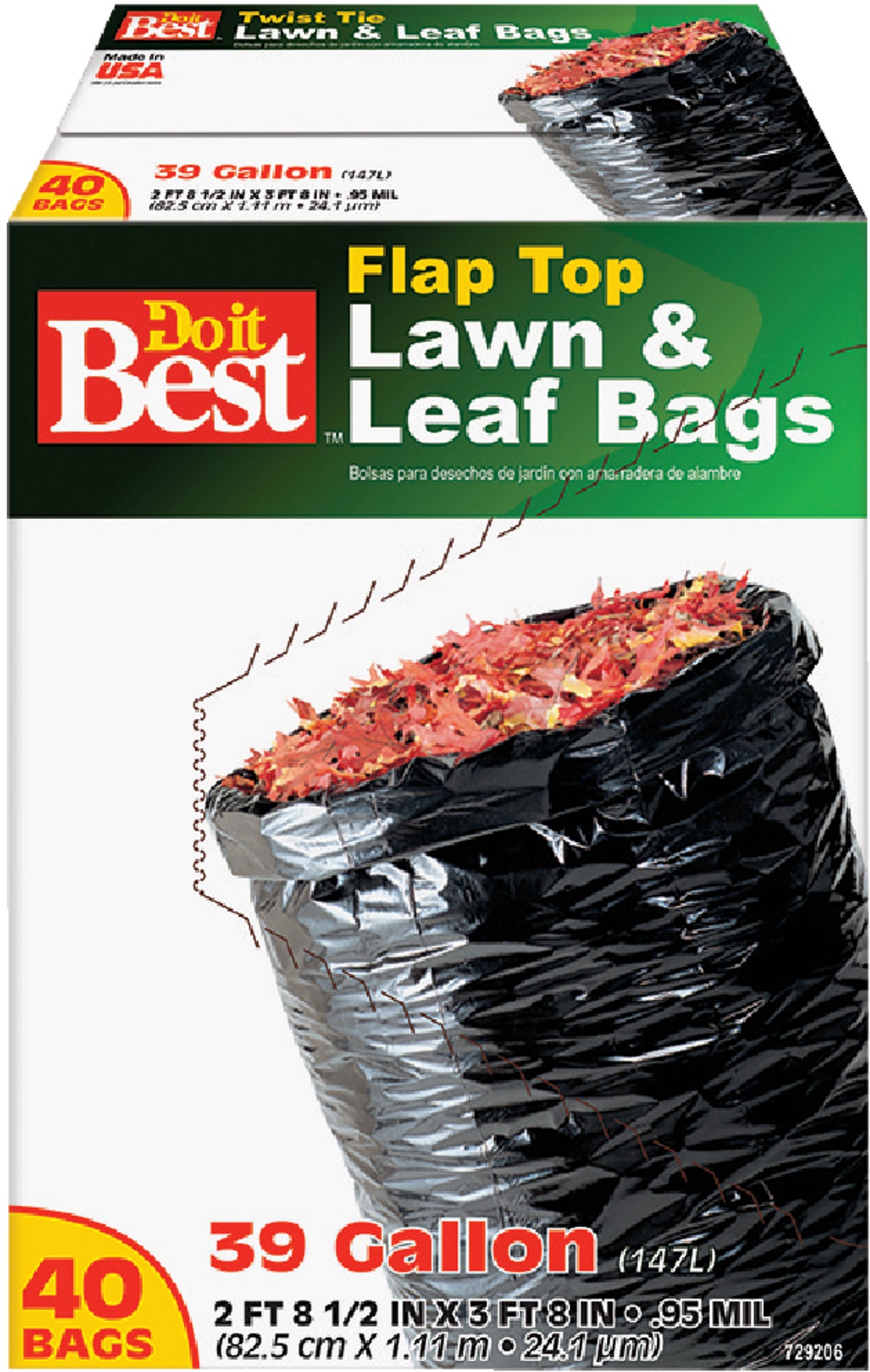 Hefty Strong Drawstring Bags, Lawn & Leaf, Extra Large, 39 Gallon, Mega Pack - 38 bags
