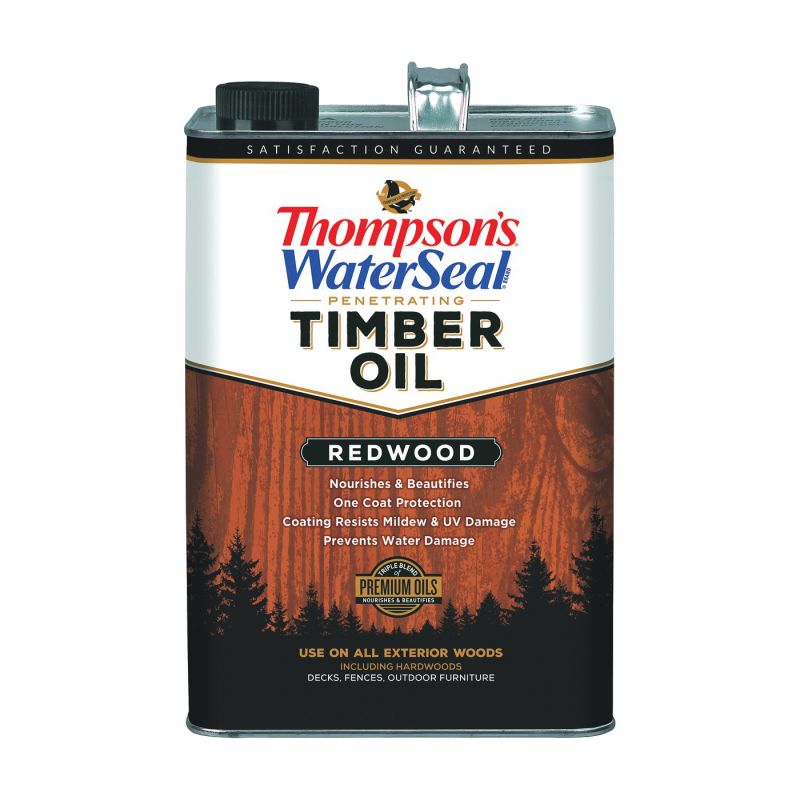 Thompson&#039;s WaterSeal TH.049821-16 Timber Oil, Redwood, Liquid, 1 gal Redwood