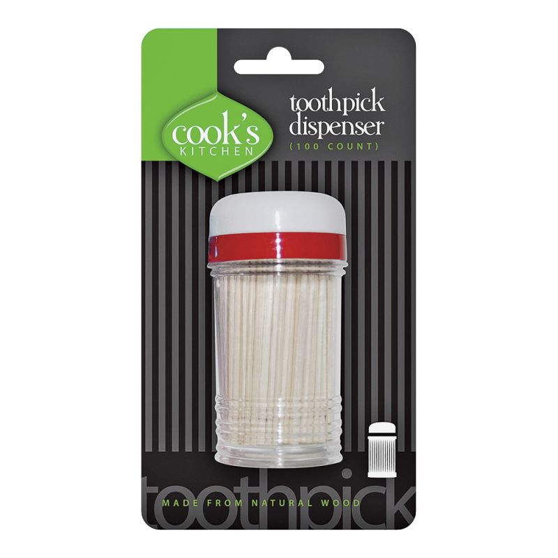 Cook&#039;s Kitchen 8243 Toothpick with Dispenser, Natural Wood