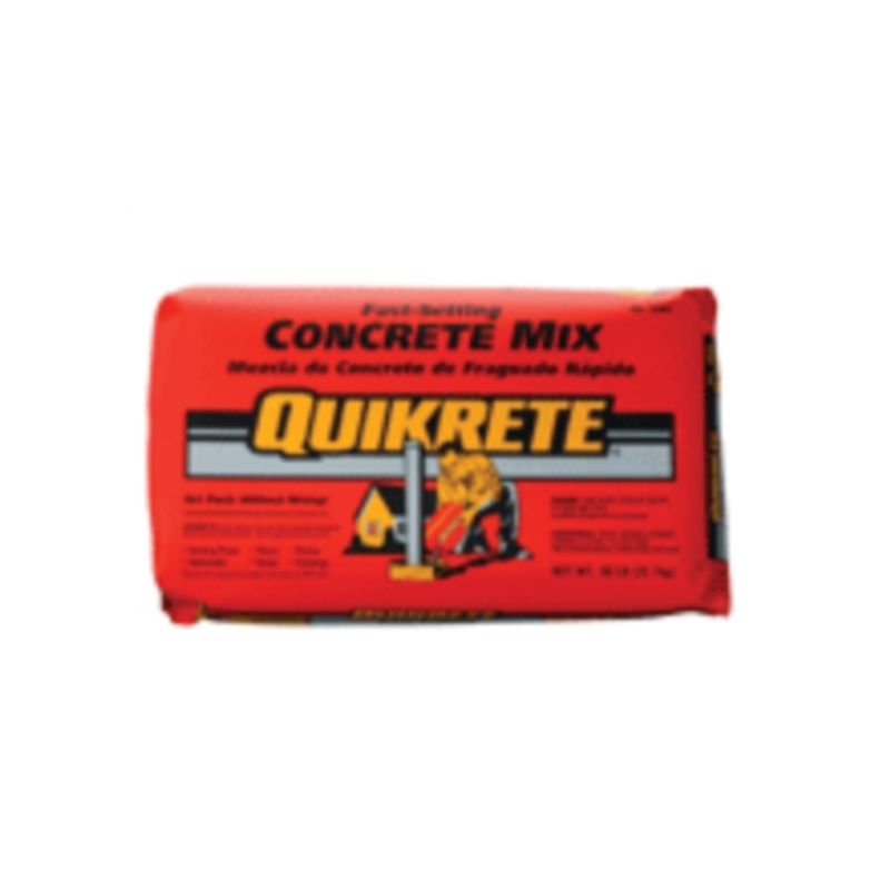 Quikrete 1004-50 Concrete Mix, Gray/Gray-Brown, Granular Solid, 50 lb Bag Gray/Gray-Brown