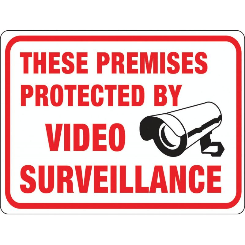 Hy-Ko Video Surveillance Sign Weather-Resistant (Pack of 10)