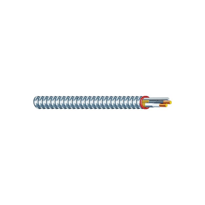 Southwire Duraclad 55274923 Armored Cable, 12 AWG Cable, 2 -Conductor, Copper Conductor, THHN/THWN Insulation