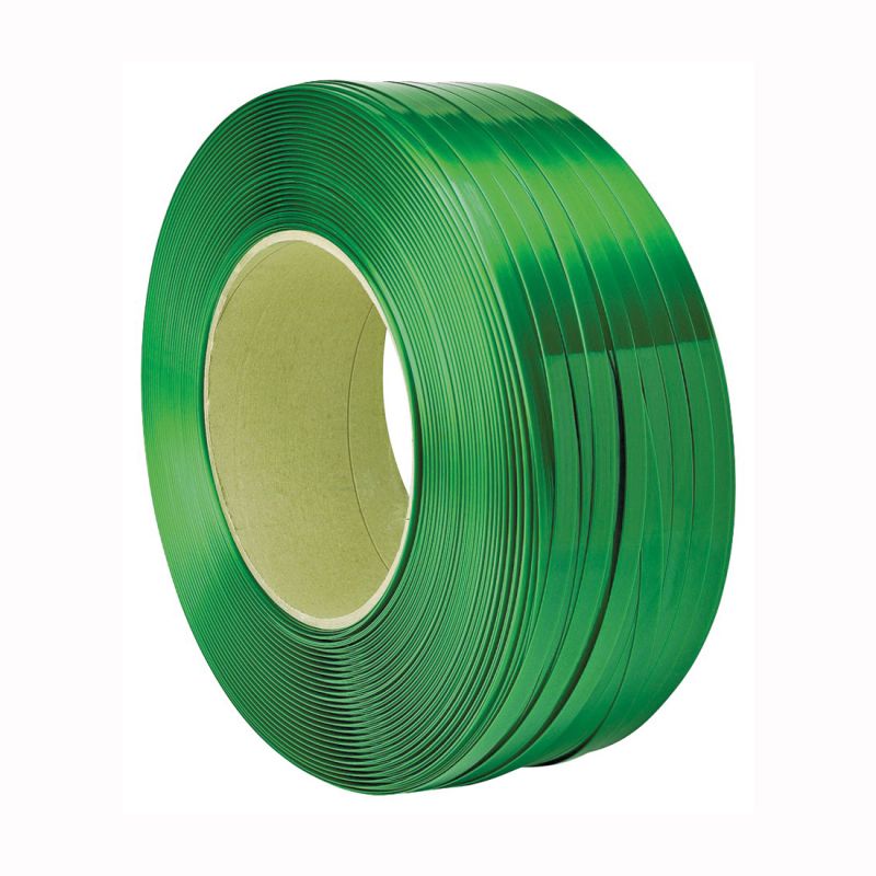 TransTech Signode ST-TPS2X2011 Strapping Coil, 4200 ft L, 5/8 in W, Polyester, Green Green