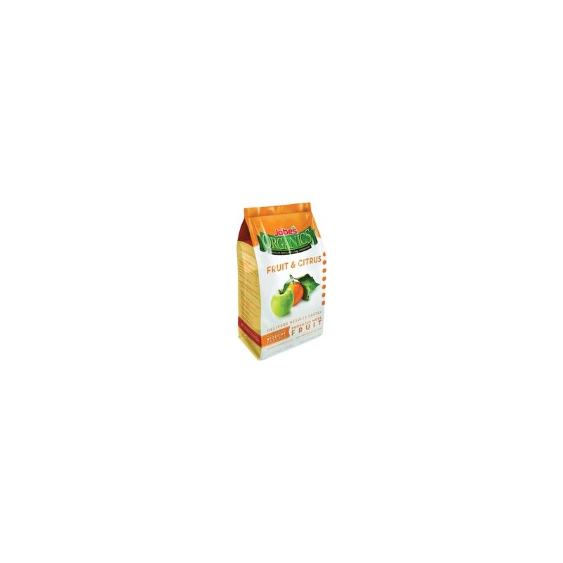 Jobes 09226 Fruit and Citrus Organic Plant Food, 4 lb, Granular, 3-5-5 N-P-K Ratio Brown