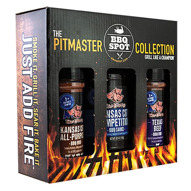 Three Little Pigs Pitmaster Series OW89073 BBQ Gift Pack, 3 lb