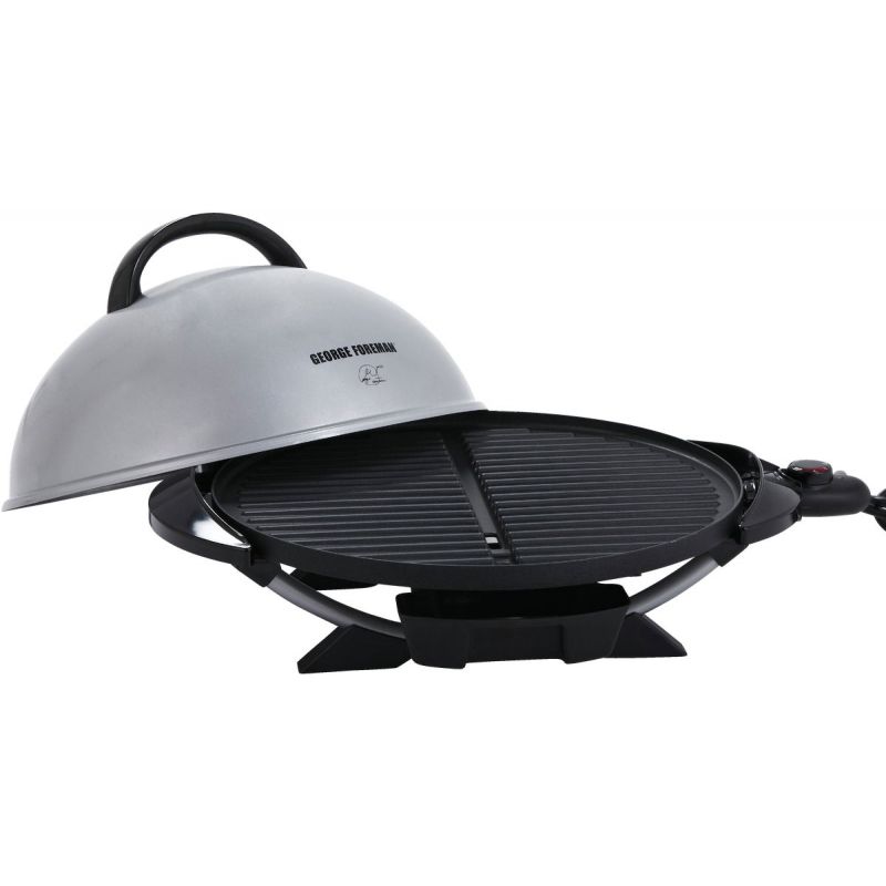 George Foreman Indoor Outdoor Grill-Watt Silver Electric Grill in the  Electric Grills department at