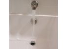 Danco 10772 Bathtub Hair Catcher and Stopper, Silicone, Chrome, For: Standard 1-1/2 in Bathtub Drains