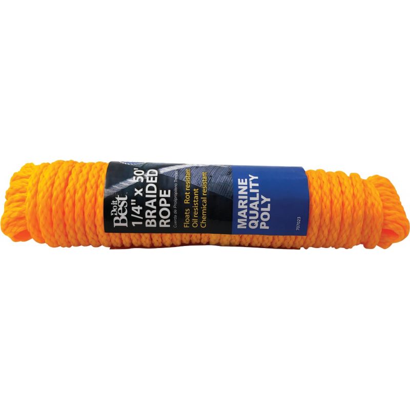 Do it Best Braided Polypropylene Packaged Rope Yellow
