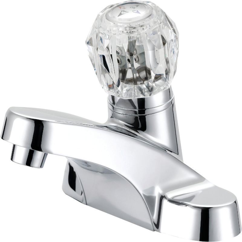 Home Impressions 1 Acrylic Handle 4 In. Centerset Bathroom Faucet Traditional