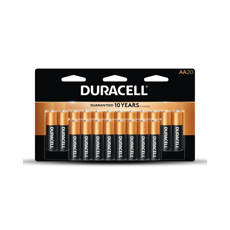 Buy Duracell MN1500B20 Battery, 1.5 V Battery, 2450 mAh, AA Battery,  Alkaline, Rechargeable: No, Black/Copper Black/Copper