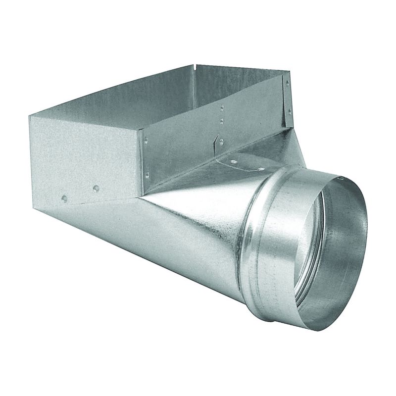 Imperial GV0627-C Wall Register Boot, 4 in L, 12 in W, 6 in H, 90 deg Angle, Galvanized
