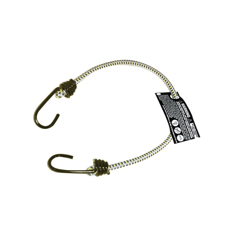 Keeper 06019 Bungee Cord, 18 in L, Rubber, Hook End