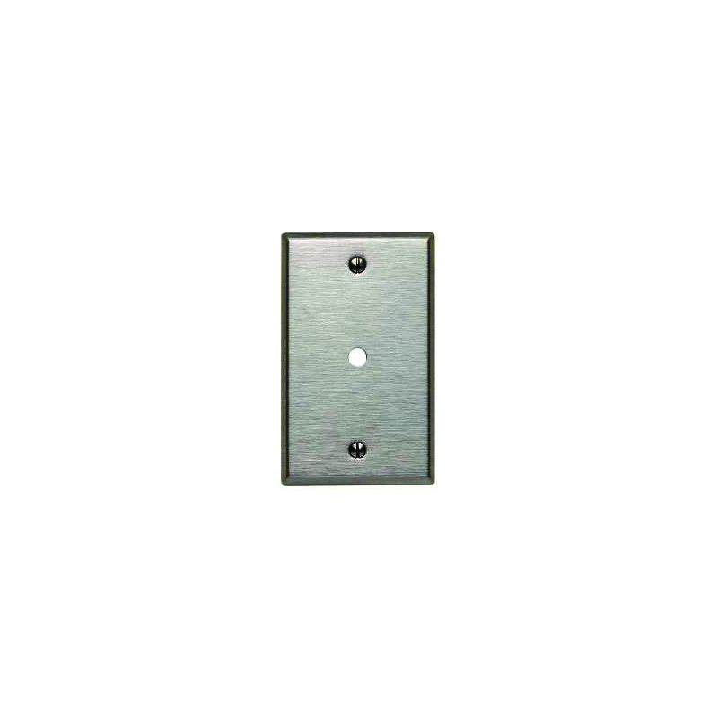 Leviton 003-84013-000 Wallplate, 4-1/2 in L, 2-3/4 in W, 1 -Gang, Stainless Steel, Stainless Steel