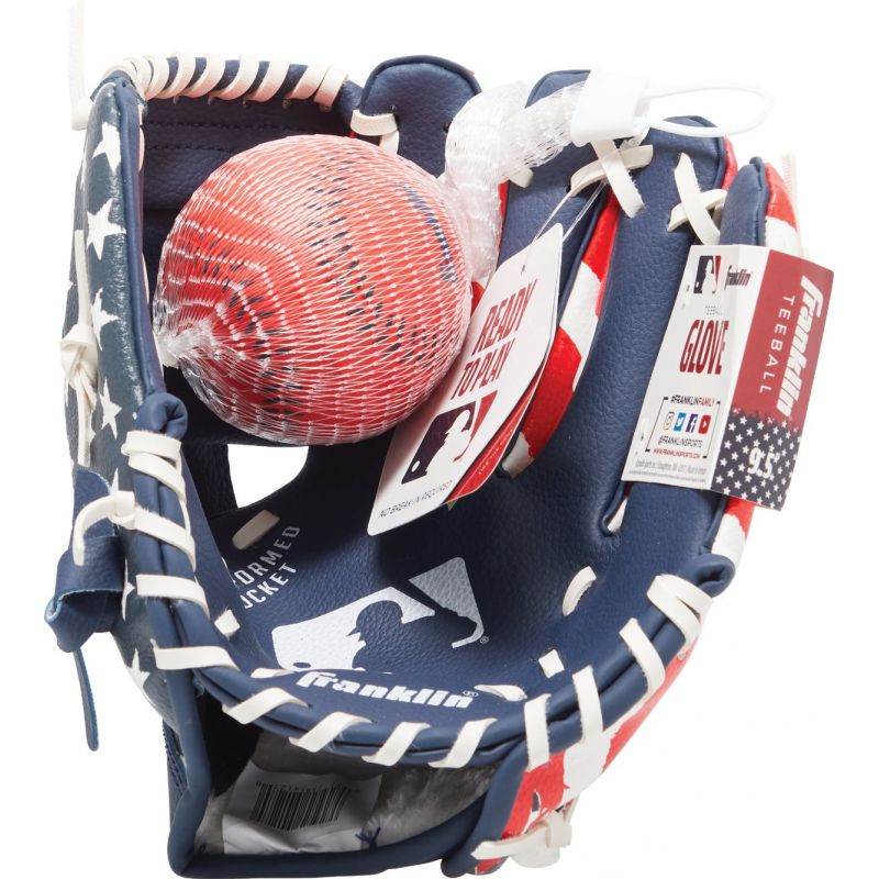 Franklin MLB RTP T-Ball Glove Red/White/Blue