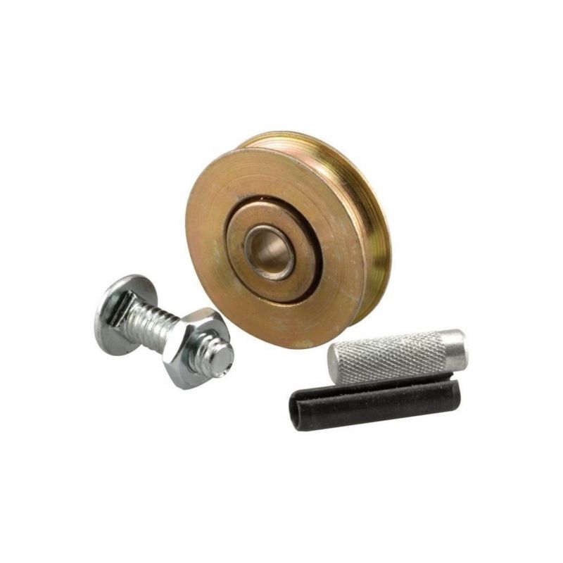 Prime-Line D 1797 Roller and Axle Kit, 1/4 in ID x 1-1/4 in OD Dia Roller, 5/16 in W Roller, Steel, 2-Roller
