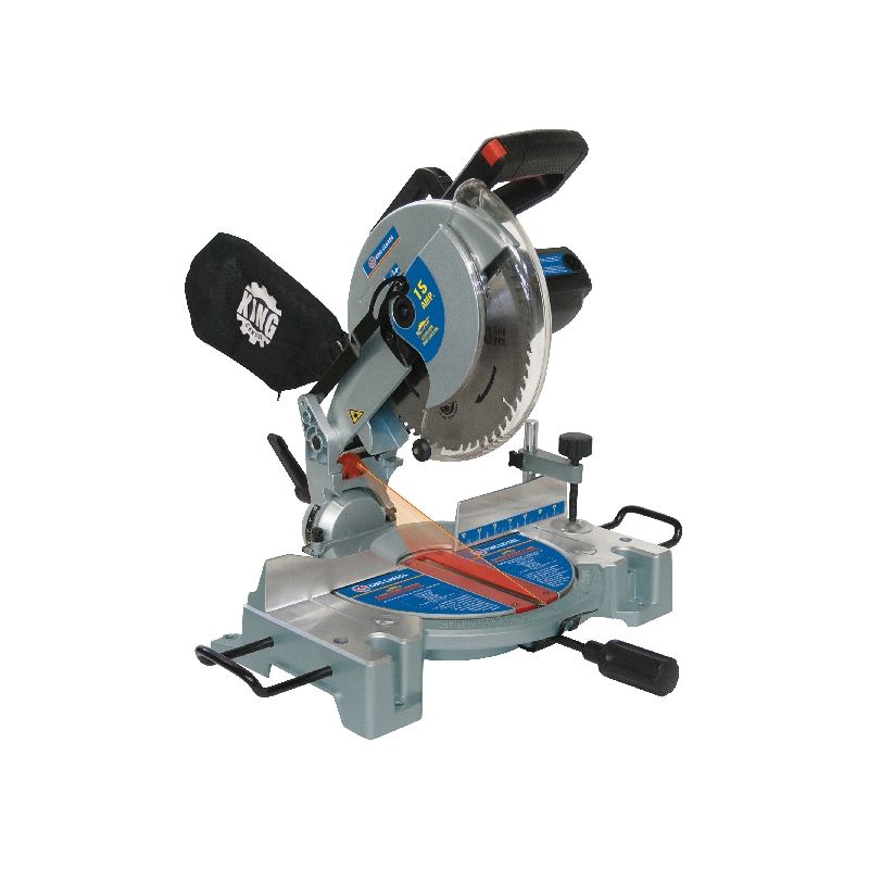 King Canada 8324N Compound Miter Saw, 10 in Dia Blade, 4800 rpm Speed, 45 deg Max Miter Angle, 45 deg Max Bevel Angle