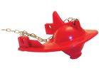 Lasco Fin Back Toilet Flapper with Chain 4.10 In. L X 3.0 In. W X 2.6 In. H, Red