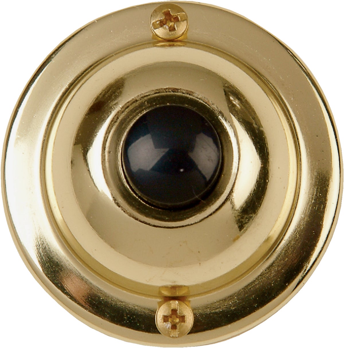 IQ America Wired Polished Brass Lighted Doorbell Push-Button