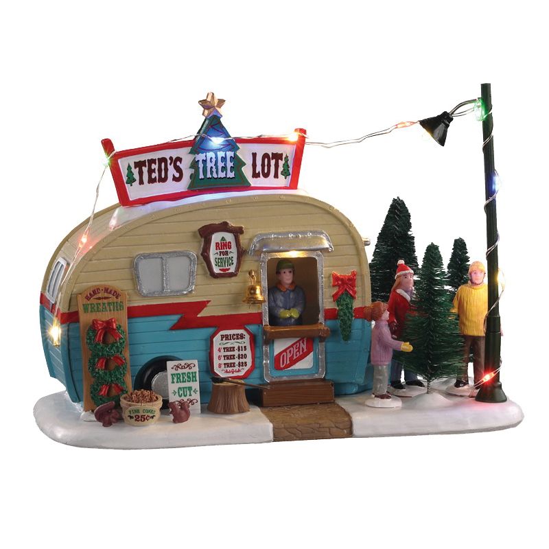 Lemax 04746 Ted&#039;s Tree Lot Figurine, Battery Operated, 4.5 V