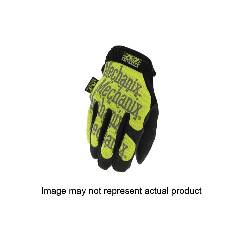 Mechanix Wear The Original Series SMG-C91-009 Work Gloves, Unisex, M, 9 in L, Hook-and-Loop Cuff, Synthetic Leather M, Yellow