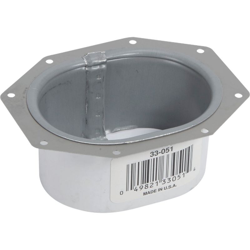 Amerimax Galvanized Wide Flange C-Outlet White