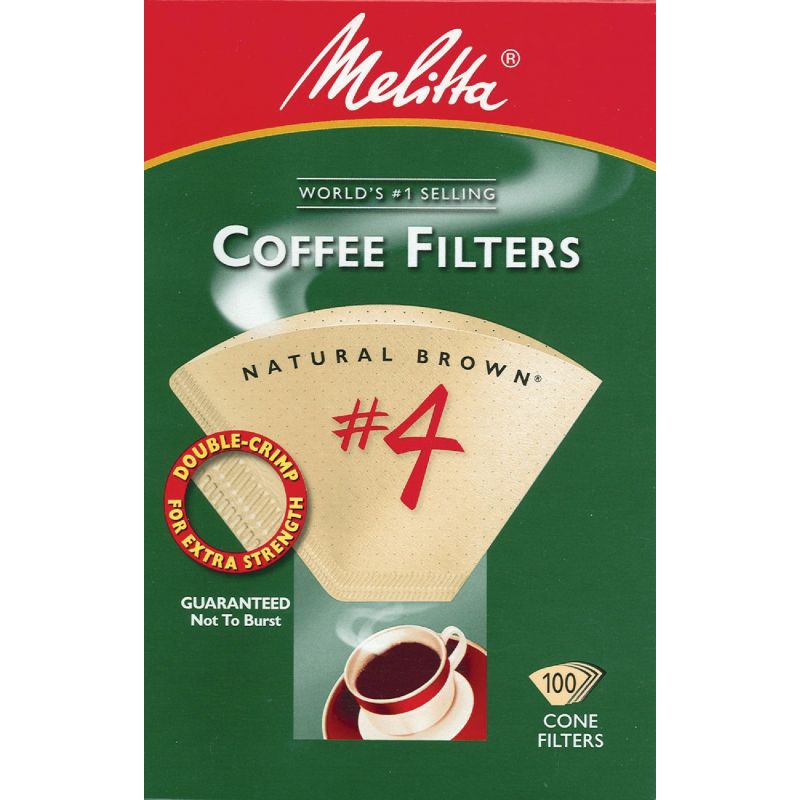 Melitta #4 Cone Coffee Filter 8 To 12 Cup, Brown