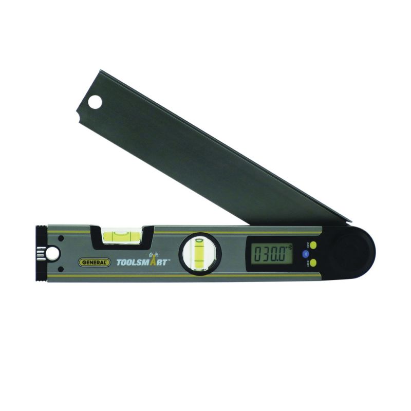 GENERAL ToolSmart TS02 Angle Finder, 0 to 225 deg, Digital, LCD Display, Aluminum