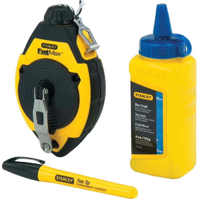 Stanley FatMax Chalk Line Reel and Chalk with Marker Blue