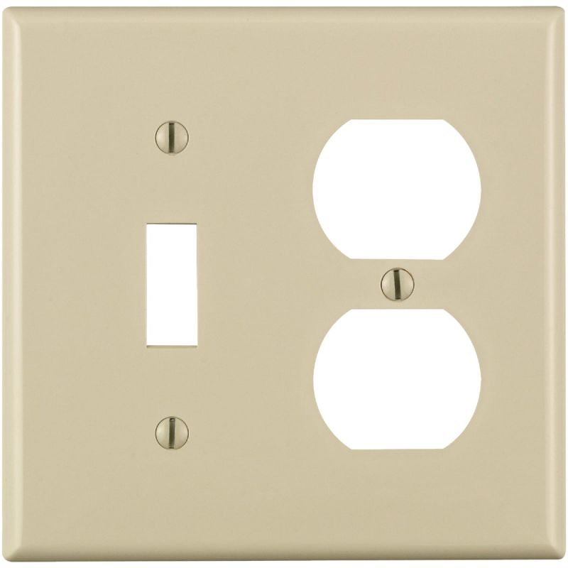 Leviton Commercial Grade Combination Wall Plate Light Almond