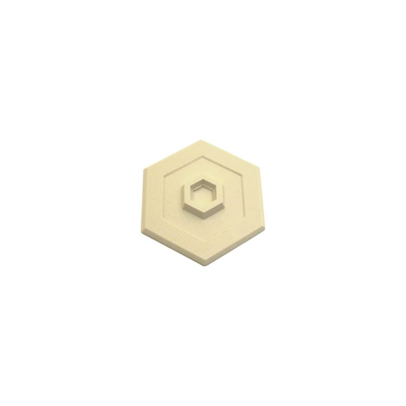 Prime-Line U 9140 Hexagon Protector, 5 in Dia Base, Vinyl Ivory