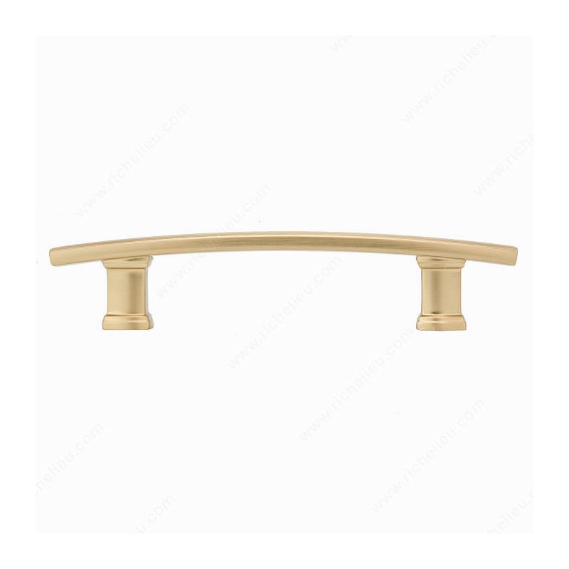 Richelieu BP707096CHBRZ Drawer Pull, 5-19/32 in L Handle, 1-3/16 in Projection, Metal, Champagne Bronze Brass/Yellow, Transitional